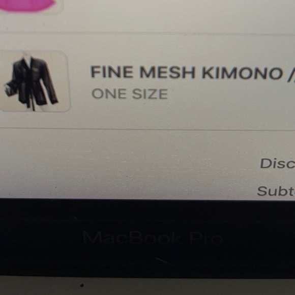 𝅺LAINA Rauma Fine Mesh Kimono Black Belted wrap - Picture 9 of 9